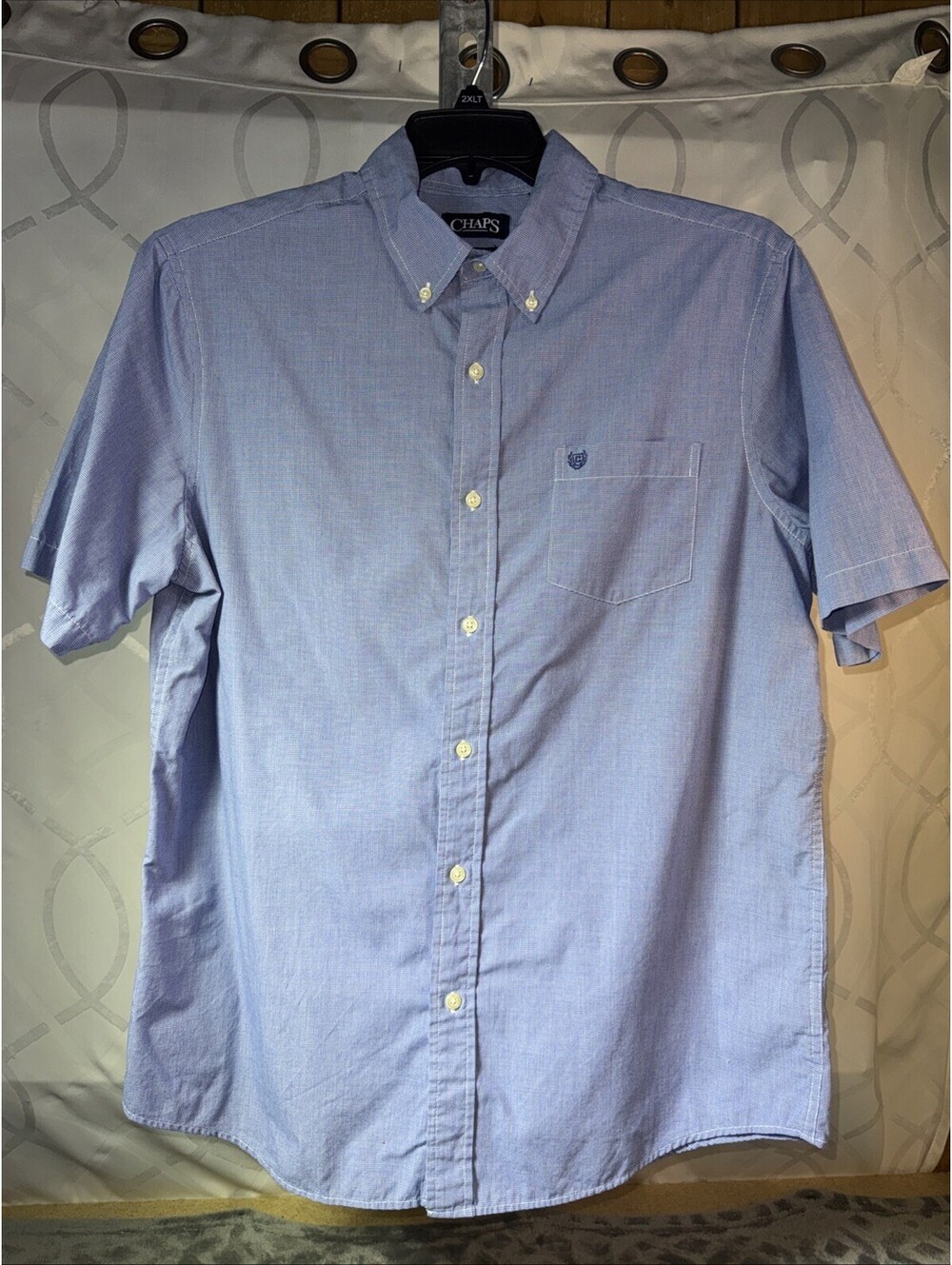 Chaps Men’s Easy Care Dress Shirt Short Sleeve Large
